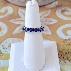 Iolite & Amethyst Eternity Ring
